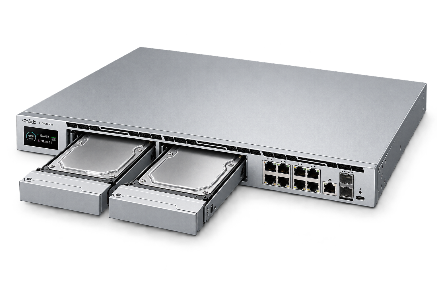 Fusion Max with two HDD trays extended