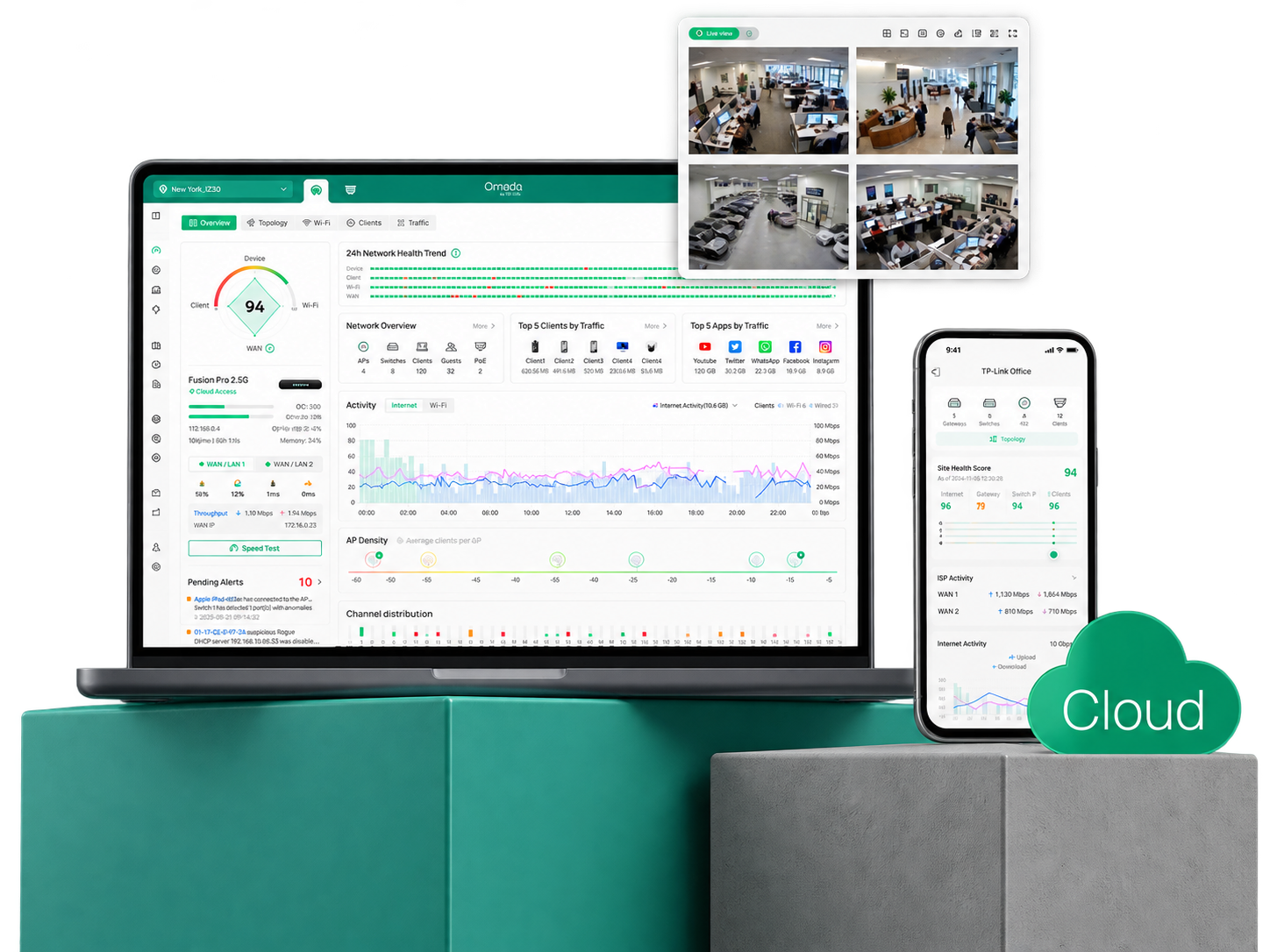 Omada cloud network and video management